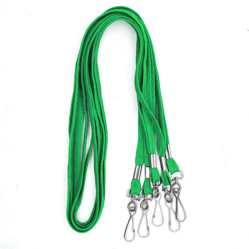 Beebel Lanyards 100 Pack Green Lanyards with Swivel Hook Clips for ID Name Badge Holder - Image 4